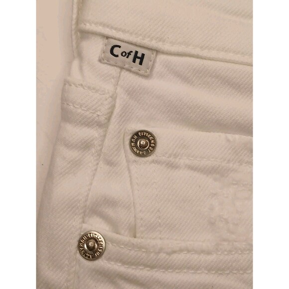 NWT Citizens Of Humanity Sz 24 White Ella Mid Rise Slim Crop Jeans Soft Stretch - Picture 7 of 16